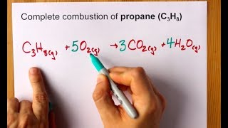 Complete Combustion of Propane (C3H8) Balanced Equation