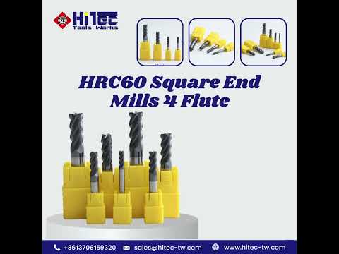 HRC60 Square End Mills 4 Flute