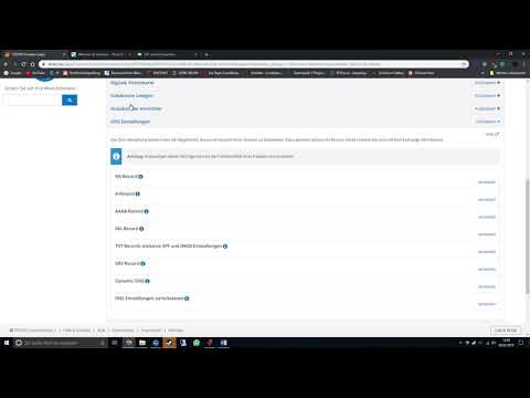 DNS Einstellungen für Web und Mailserver erstellen