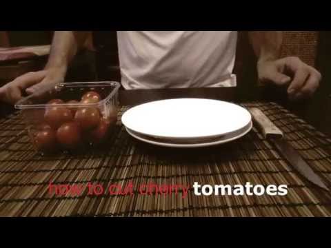 How to cut cherry tomatoes quickly