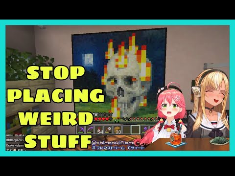 Hololive Cut - Shiranui Flare Trigerred By Every Stuff Miko Put On The Office | Minecraft [Hololive/Eng Sub]