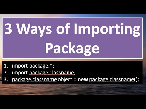 import packages in JAVA,#62
