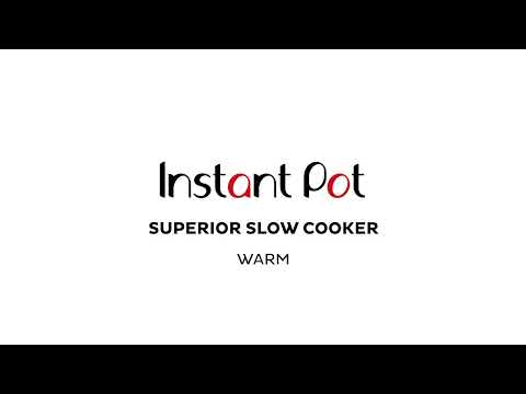 Efficiënt Verwarmen met de Instant Superior Slow Cooker