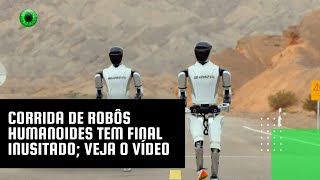 Corrida de robôs humanoides tem final inusitado; veja o vídeo
