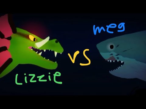 Lizzie vs megalodon (rampage vs the meg) sticknodes animation (remake)