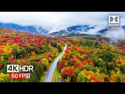 Vermont 4K - Most Beautiful Autumn Video in Vermont in 4K UHD 🍂 Vermont in Autumn 4K HDR 🍂