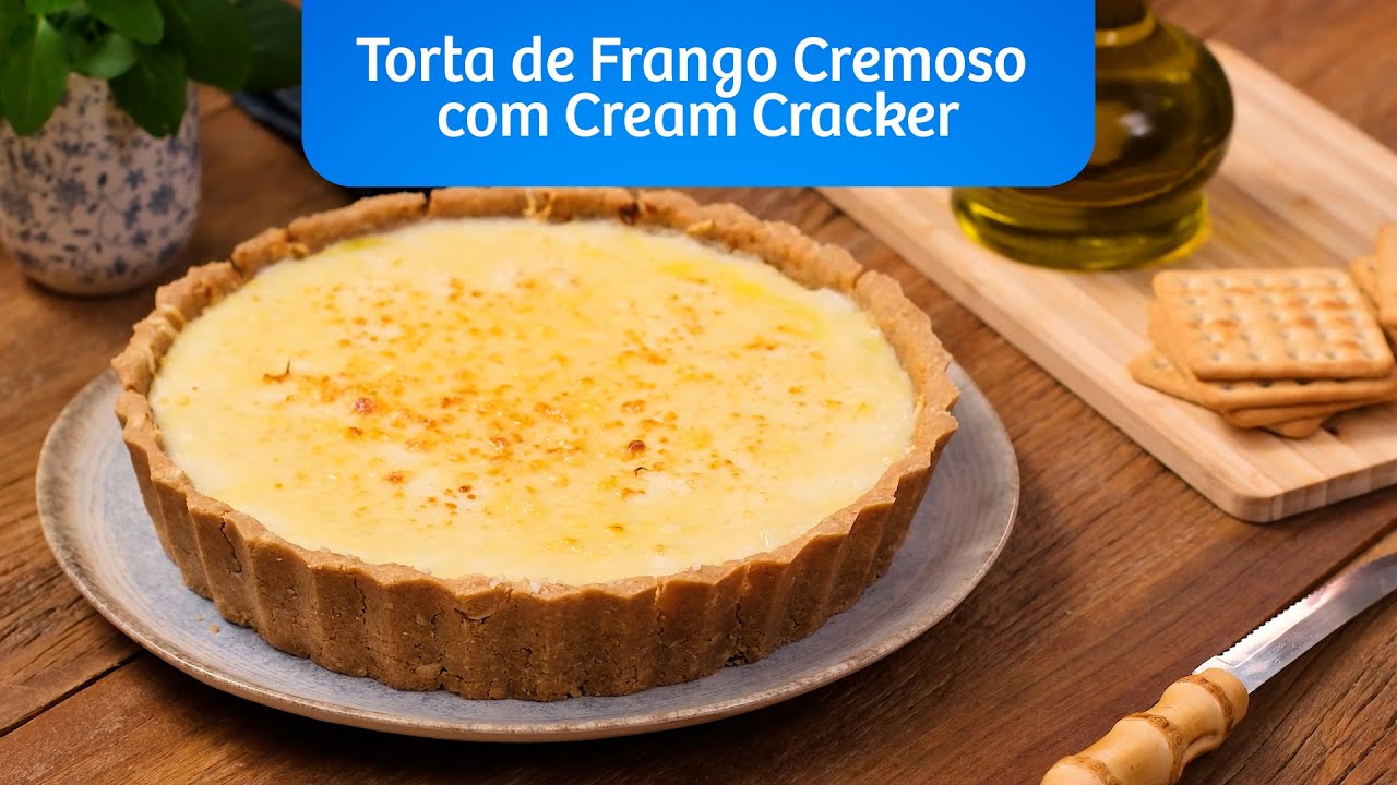 Torta de Frango Cremoso com Cream Cracker