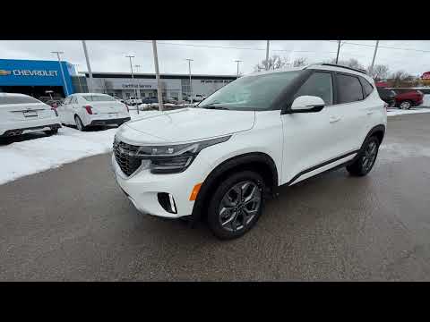 2025 Kia Seltos EX AWD in White for sale at Ontario Motor Sales in Oshawa, ON