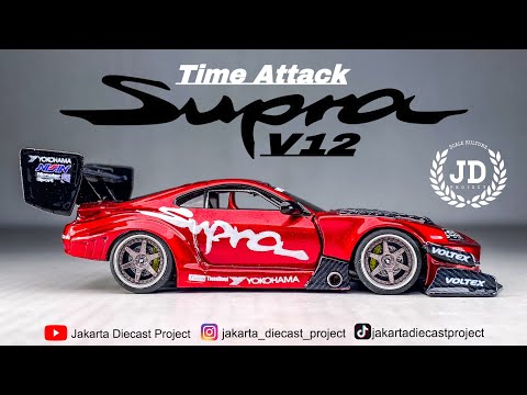 Supra MK4 V12 Twin Turbo Engine Time Attack Hot Wheels Custom
