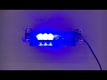 Vnitřní modrý LED predátor 12/24V - 6x 3W LED (210x53x100mm) - Video Youtube