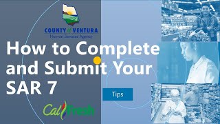 How to Complete and Submit Your SAR 7
