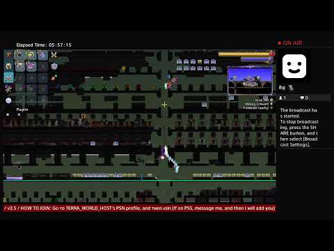 (1.4.4 UPDATE) / PS4 / Terraria Ultimate All Items World / 24/7 /