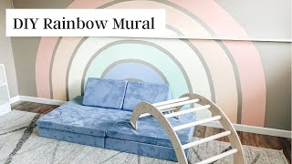 Painting a Playroom Rainbow Mural | DIY Project