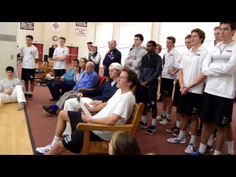 #1s Ismail Atef (St. George's) v Reg Anderson (Nobles) squash match