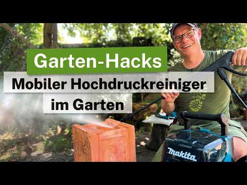 Old pots like new and pest control with the MAKITA HW001G cordless high-pressure cleaner