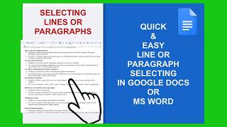 Format Paragraphs or Lines Fast in Google Docs: The “Select One Word” Trick
