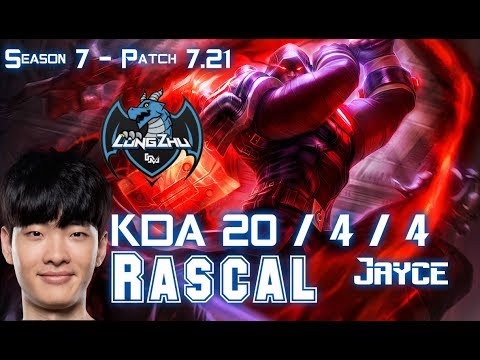 LZ Rascal JAYCE vs RYZE Mid - Patch 7.21 KR Ranked