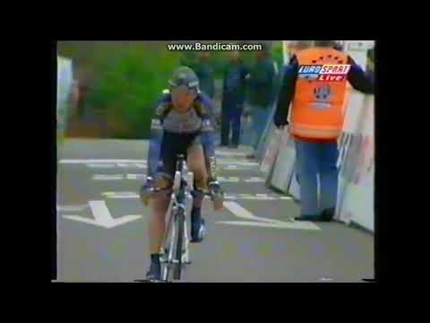 Tour de Romandie 1998 - Prologue - Laurent Dufaux trop rapide dans les rues de Rheinfelden