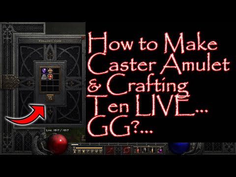 D2R Crafting - How To Make A Caster Amulet & Making Ten LIVE Diablo 2 Resurrected