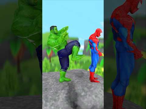 Hulk Kicks Spider Man off the building Funny Animation The Best Laugh #spiderman #funny
