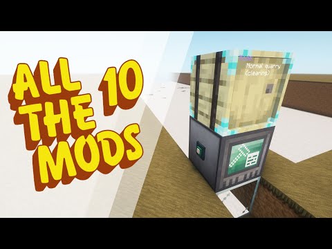 Building a Quarry with RFTools in All the Mods 10