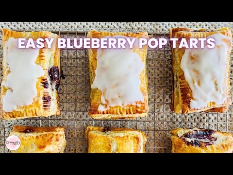 Easy Homemade Blueberry Pop Tarts Recipe | Flaky Puff Pastry Breakfast Treats in Under 1 Hour