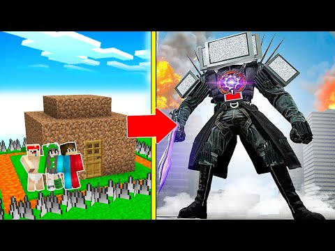 Bucky's Epic Battle in Minecraft TV Titan Attack!