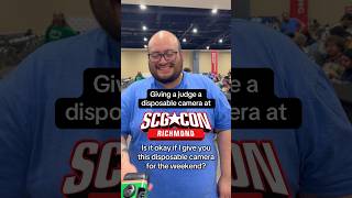 Giving a Magic the Gathering judge a disposable camera at SCGCon Richmond! #mtg #magicthegathering