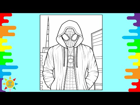 Miles Morales Coloring Pages | Marvel Coloring Pages | How to Color Miles Morales