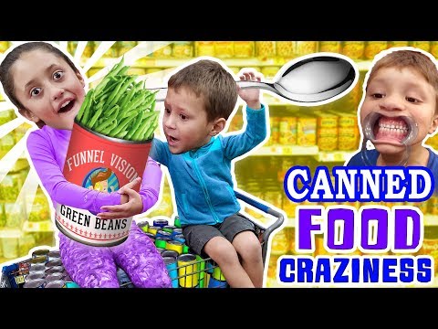 LEXI LOVES CANNED FOODS + Mouthguard, Funny Upside Faces & Food Coloring Mess FUNnel Vision Video