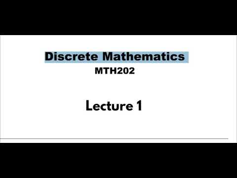 MTH202 Discrete Mathematics Lecture 1 in Urdu / Hindi || MTH202 Short Lecture || VU MTH202 lecture 1