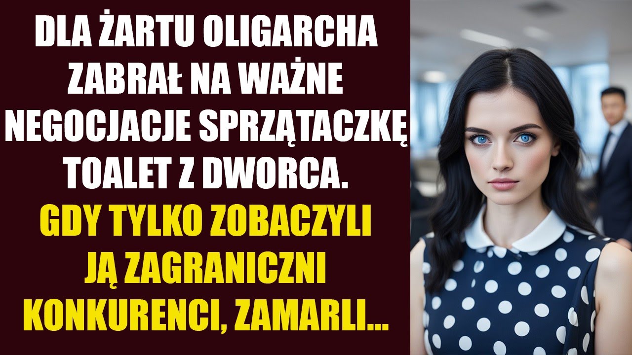 Dla żartu oligarcha zabrał ze sobą na ważne negocjacje sprzątaczkę toalet z dworca. Gdy tylko ją...