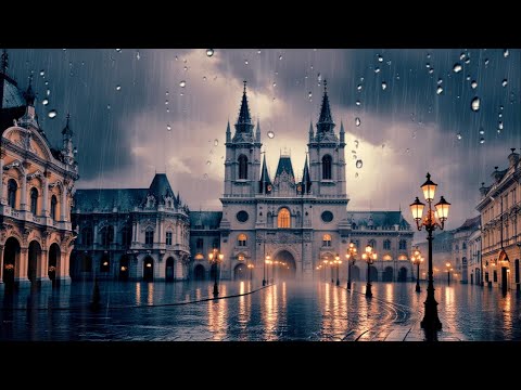 🌧️ Rainy Vienna Ambience – 4h Gentle Rain & Thunder Sounds for Sleep & Relaxation 🌧️ Regen in Wien 🩵