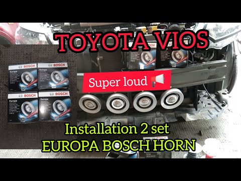 TOYOTA Vios/how to install 2 set Europa Bosch Horn/super loud 🔊
