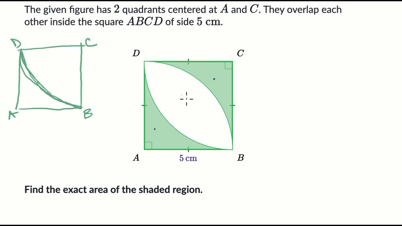 Composite area related to circles