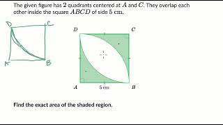 Composite area related to circles