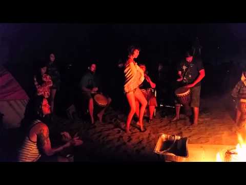 Rainbow Family Drum Circle 4th of July evening 2014