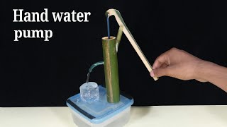 How to make a hand Water Pump using Bamboo
