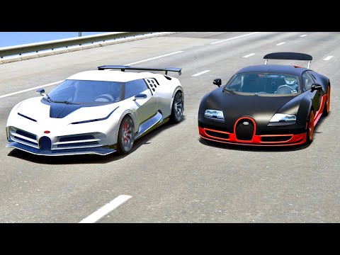 Bugatti Centodieci vs Bugatti Veyron Super Sport - Drag Race 20KM