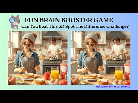 Spot The Difference Brain Game [11] | Can You Beat This 3D Spot The Difference Challenge? #puzzle