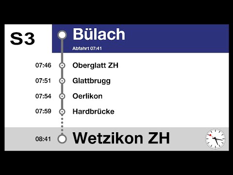 ZVV Ansagen, S3 (Bülach-Wetzikon) Version 2022