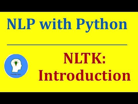 Learn NLTK Introduction | Natural Language Processing with Python and ...