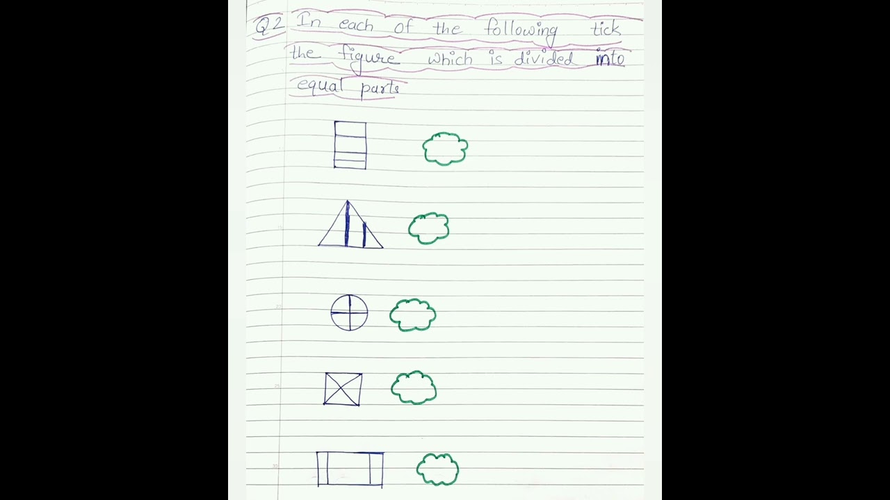 Class 2 Fractions || Fractions Worksheets ||