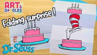 How to draw DR. SEUSS | FOLDING SURPRISE | Art and doodles for kids