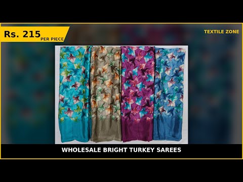 Wholesale Bright Turkey Sarees – product video thumbnail