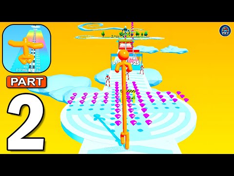 Tall Man Run - Gameplay Walkthrough Part 2 Stickman Tall Man Scale Wide Run Level 11-19 (Android,iOS