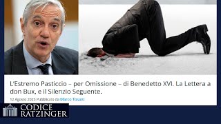 Tosatti imbarazzante: non capisce la lettera, dà del "PASTICCIONE" a Ratzinger e chiude i commenti