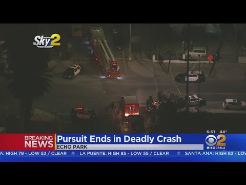 3 Killed After Police Pursuit Ends In Crash On 101 Freeway In Echo Park Video