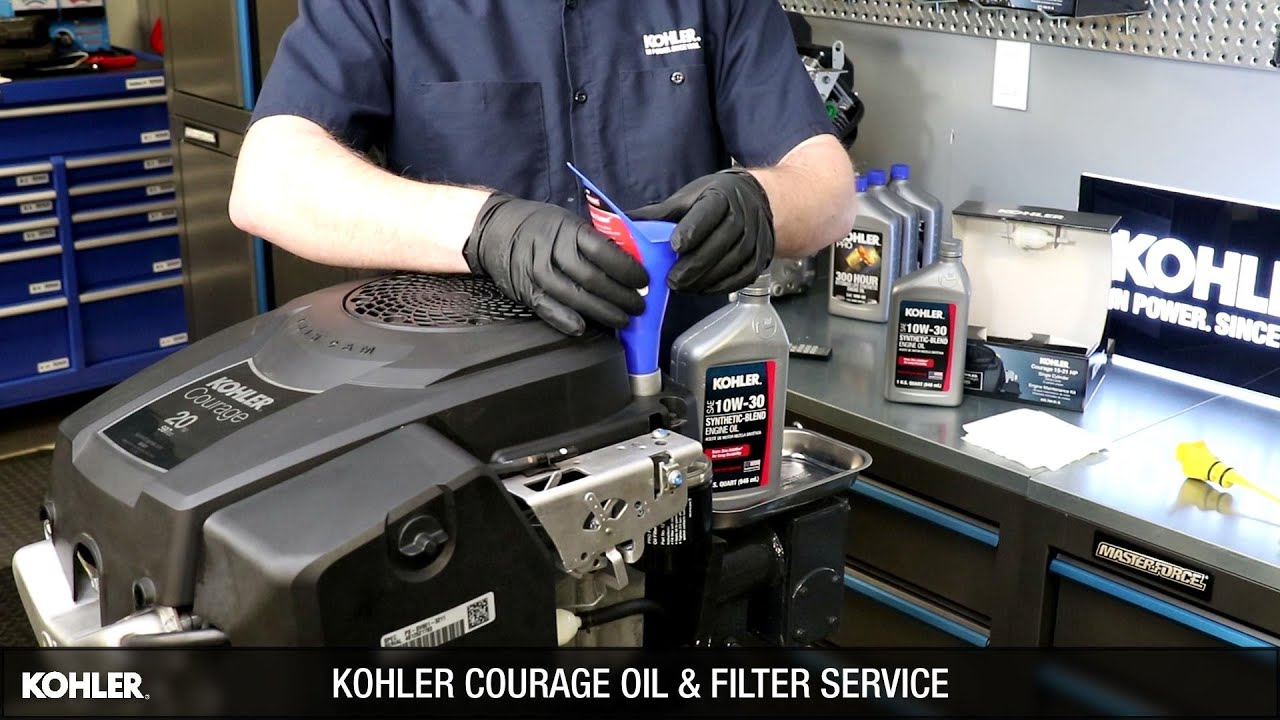 What kind of oil does a Kohler Courage 20 take? Tipseri