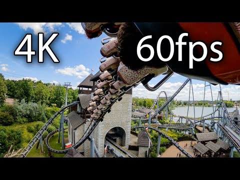 Lech Coaster horizon leveled back seat on-ride 4K POV @60fps Legendia